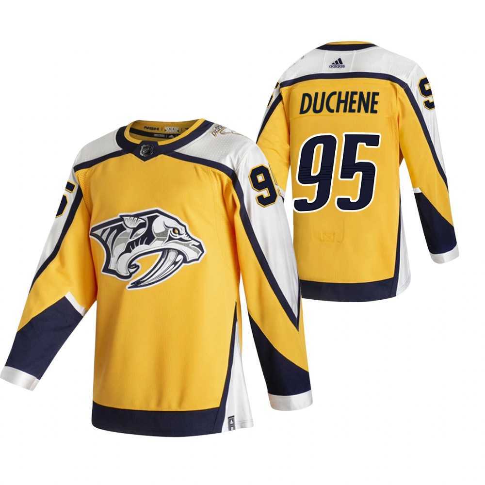 Nashville Predators 95 Matt Duchene Yellow Adidas 2020-21 Reverse Retro Alternate Jersey Dzhi,We sell and wholesale Nashville Predators 95 Matt Duchene Yellow Adidas 2020-21 Reverse Retro Alternate Jersey Dzhi on line form chian!